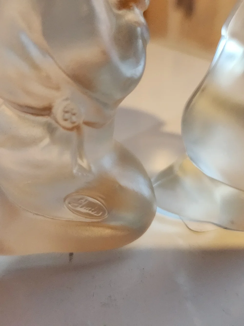 Fenton Frosted Clear Glass Praying Children Figurines